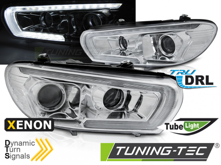 Xenon LED Tagfahrlicht Scheinwerfer für VW Scirocco III 08-14 chrom dynamisch